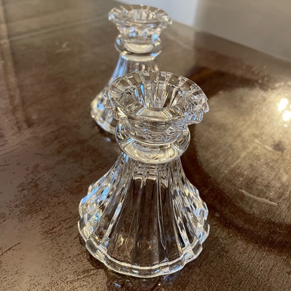 Cristal D’Arques “Eventail” Candle Stick Holders - Picture 2 of 3